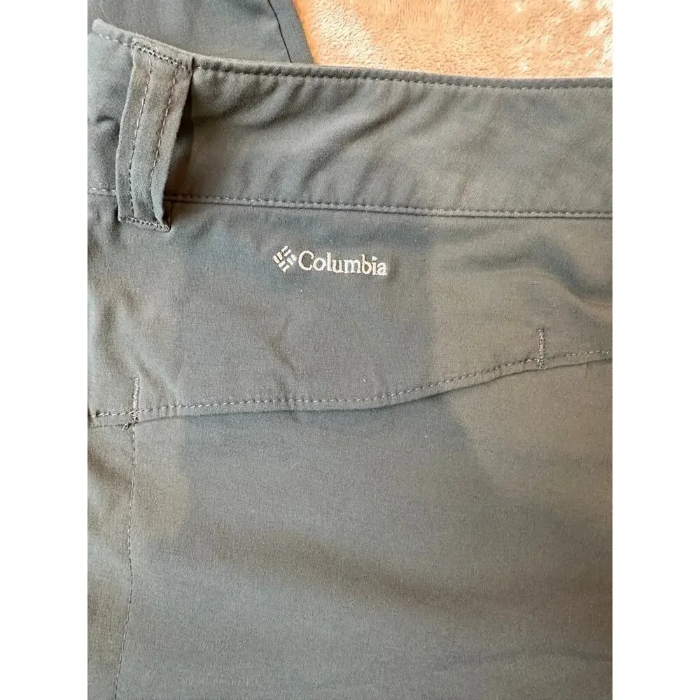 Columbia Omni Shield Convertible Hiking Pants Zip Off Shorts Womens 10 Gray